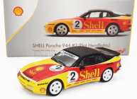Spark-model Porsche 944 Shell N 2 Racing 1989 1:64 Žlutá Červená Černá