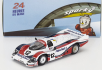 Spark-model Porsche 956 2.6l Twin Turbo Team Porsche Kramer Racing N 12 24h Le Mans 1986 Pierre Yver - Hubert Striebig - Max Cohen Olivar 1:64 Bílá Červená Černá