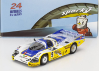 Spark-model Porsche 956 2.6l Twin Turbo Team Porsche Obermaier Racing N 9 24h Le Mans 1986 Fulvio Ballabio - Jurgen Lassig - Dudley Wood 1:64 Bílá Žlutá