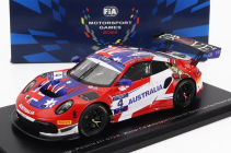 Spark-model Porsche 991 911 Gt3 R Team Australia N 4 Winner Fia Motorsport Games Gt Sprint Cup Paul Richard 2022 M.campbell 1:43 Červená Bílá