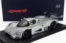 Spark-model Sauber Mercedes Benz C9 5.0l Turbo V8 Team Sauber Mercedes N 63 Winner 24h Le Mans 1989 J.mass - M.reuter - S.dickens 1:18 Silver