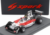 Spark-model Surtees F1  Ts16 N 18 Spanish Gp 1974 Carlos Pace 1:43 Bílá Červená Černá