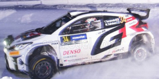 Spark-model Toyota Yaris Gr Rally2 Team Toyota Gazoo Racing (night Version) N 34 Rc2 Rally Sweden 2024 Yuki Yamamoto - Marko Salminen 1:43 Bílá