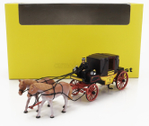 Starline models Accessories Diligenza Con Cocchiere E Cavalli - Carrozza 1850-1880 - Postkutsche Landauer With Figure And Horses 1:43 Žlutá Hnědá Červená