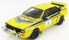 Sun-star Audi Quattro (night Version) N 1 Winner Rally Hong Kong-beijing 1986 Stig Blomqvist - Bruno Berglund 1:18 Žlutá Modrá