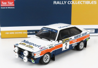 Sun-star Ford england Escort Rs1800 (night Version) N 2 2nd Rally South Pacific New Zealand 1977 A.vatanen - J.scott 1:18 Bílá Oranžová Modrá