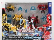 Takara-tomy Takara-tomy Transformers Set 2x Adventure Bumblebee + Sideswipe Cm. 12.0 1:64 Černá Červená Žlutá