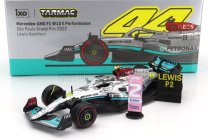 Tarmac Mercedes gp F1 W13e Team Mercedes-amg Petronas F1 N 44 2nd Brazilian Gp 2022 Lewis Hamilton 1:64 Stříbrná Zelená