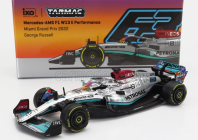 Tarmac Mercedes gp F1 W13e Team Mercedes-amg Petronas F1 N 63 5th Miami Gp 2022 George Russell 1:64 Stříbrná Zelená