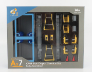 Tiny toys Accessories Diorama Ax7 Cmb Bus Depot Service 1:64 Světle Modrá Žlutá