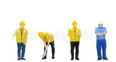 Tiny toys Figures Set Fs09 4x Streetworkers 1:64 Různé