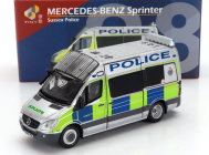 Tiny toys Mercedes benz Sprinter Minibus Uk8 Sussex Police 2018 1:76 Stříbrná Modrá Žlutá