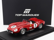 Topmarques Ferrari 315s Spider Team Scuderia Ferrari N 8 24h Le Mans 1957 Lewis Evans - Martino Severi 1:18 Red