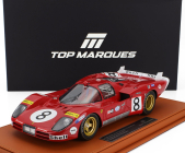 Topmarques Ferrari 512s 5.0l V12 Team Sefac Spa Ferrari N 8 24h Le Mans 1970 Arturo Merziario - Clay Regazzoni 1:18 Red