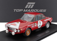 Topmarques Lancia Fulvia Hf 1600 Coupe (night Version) N 2 Winner Rally Sanremo 1972 Amilcare Ballestrieri - Arnaldo Bernacchini - Con Vetrina - With Showcase 1:12 Červená Bílá
