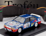 Trofeu Audi Quattro (night Version) N 25 Rally Montecarlo 1985 Pierre Bos - Jean Claude Leuvrey 1:43 Modrá Bílá Červená