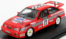 Trofeu Ford england Sierra Cosworth Rs N 17 Rally National Breakdown 1987 R.stoneman - P.davis 1:43 Červená Černá