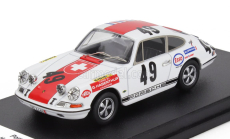 Trofeu Porsche 911 Coupe N 49 2nd 24h Spa Francorchamps 1969 Claude Haldi - Jean Cheneviere 1:43 Bílá Červená