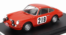 Trofeu Porsche 911t Coupe N 219 10th Rally Montecarlo 1968 Bjorn Waldegaard - Lars Helmer 1:43 Orange