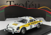 Trofeu Renault Alpine A110 N 36 Rally Rac Lombard 1971 N.hollier - M.broad 1:43 Bílá Žlutá