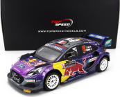 Truescale Ford england Puma Rally1 Red Bull Team Ford World Rally M-sport N 19 Winner Rally Montecarlo 2022 S.loeb - I.galmiche 1:18 Fialová Žlutá Černá