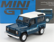 Truescale Land rover Defender 90 Wagon Lhd 1983 1:64 Stratos Blue