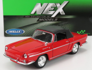 Welly Renault Caravelle Cabriolet Soft-top Closed 1959 1:24 Červená Černá