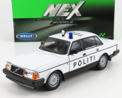 Welly Volvo 240 Gl Politi Denmark Police 1986 1:24 Bílá