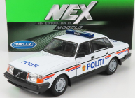 Welly Volvo 240 Gl Politi Norway Police 1986 1:24 Bílá