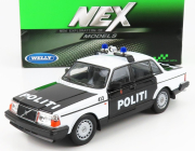 Welly Volvo 240 Gl Politi Norway Police 1986 1:24 Černá Bílá