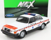 Welly Volvo 240 Gl Politie Dutch Police 1986 1:24 Bílá Oranžová
