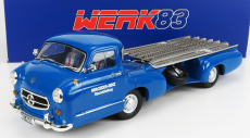 Werk83 Mercedes benz Truck Racing Car Transporter Rennabteilung 1955 1:18 Blue