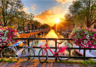 Wooden City dřevěné puzzle - Bicycles of Amsterdam XL