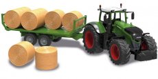 RC Traktor s valníkem a balíky 1:16