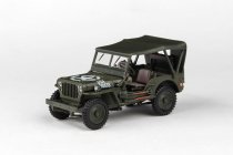 Abrex Cararama 1:43 - 1/4 Ton Military Vehicle Soft Top - Military Green