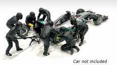 American diorama Figurky mechaniků F1 Pit-stop Set 2 2020 1:18, černá