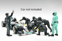 American diorama Figurky mechaniků F1 Pit-stop Set 2 2022 1:18, černá