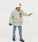 American diorama Figures Firefighters - Fire Captain 1:18 Šedomodrá