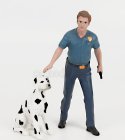 American diorama Figures Firefighters - Fire Dog Training 1:18 2 Tóny Modré
