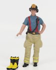 American diorama Figures Firefighters - Getting Ready 1:18 Modrá Bílá
