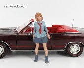 American diorama Figures Girl Car Meet 1 - Figure V 1:18 Světle Modrá Šedá