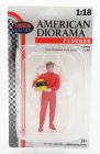 American diorama Figures Man Racing Legend 80s-a 1:18 Red