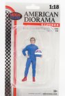 American diorama Figures Man Racing Legend 80s-b 1:18 Blue
