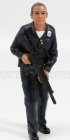American diorama Figures Poliziotto Con Fucile - Police Officer Ii With Rifle Gun 1:18 Black
