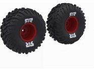Arrma kolo s pneu dBoots Cut Chevron, disk červený (2)