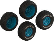 Arrma kolo s pneu dBoots Fortress, disk modrý (4): Grom