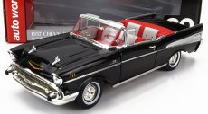 Autoworld Chevrolet Bel Air Cabriolet - Spider 1955 - 007 James Bond - Dr. No  - Licenza Di Uccidere 1:18 Black