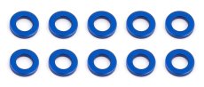 Ballstud podložky, 5.5x1.0mm, modré alu, 10 ks.