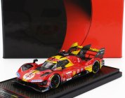 Bbr-models Ferrari 499p 3.0l Turbo V6 Team Ferrari Af Corse N 50 Winner 24h Le Mans 2024 Antonio Fuoco - Miguel Molina - Nicklas Nielsen 1:43 Červená Žlutá Černá