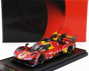 Bbr-models Ferrari 499p 3.0l Turbo V6 Team Ferrari Af Corse N 51 3rd 24h Le Mans 2024 Alessandro Pier Guidi - James Calado - Antonio Giovinazzi 1:43 Červená Žlutá Černá